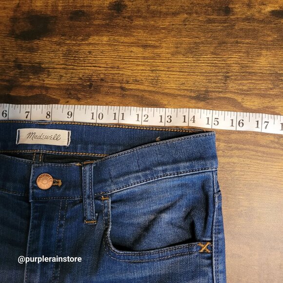 Madewell Jeans Sz 30 Roadtripper Skinny Mid Rise Orson Wash H5804 Stretch Denim - Picture 7 of 12